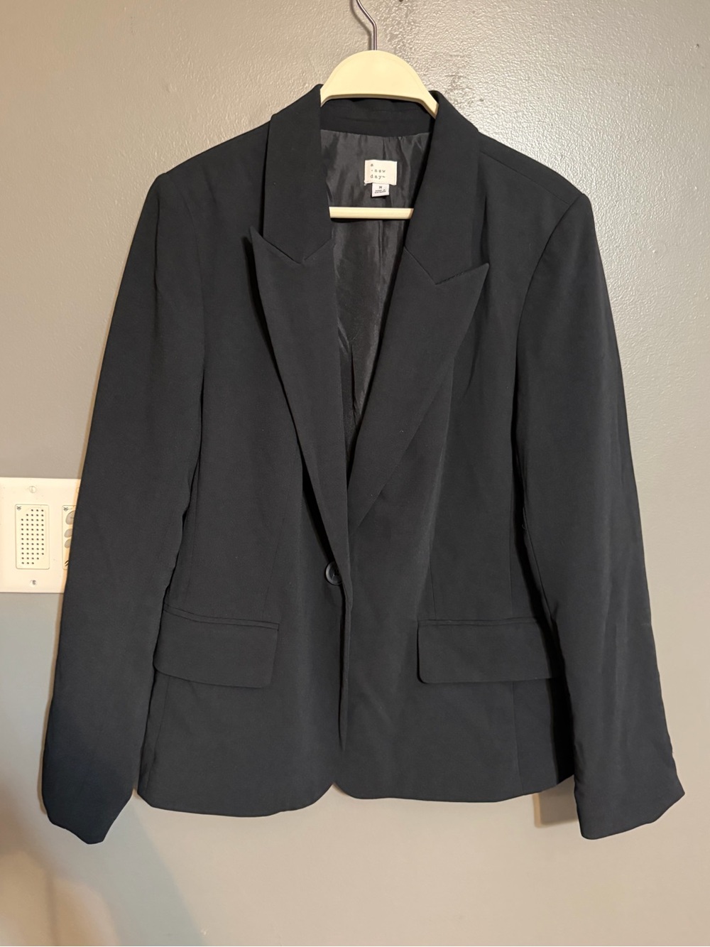 A New Day Black Blazer Jacket Women's Size Medium M Casual Business Work NWOT